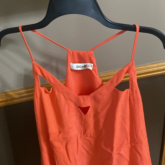 DO+BE orange cut out tank top size small NWT - Picture 2 of 7